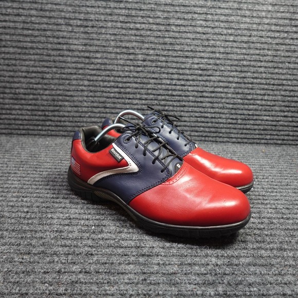 FootJoy Golf Shoes Mens 11.5 REd White Blue MyJoys American Flag Leather